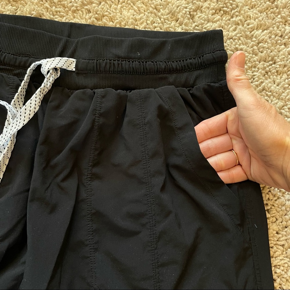 Zella Black Lounge Pants Ruched Size Medium - Picture 4 of 11